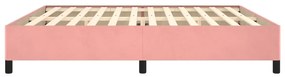 Estrutura de cama 200x200 cm veludo rosa