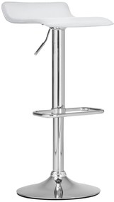 Banco de bar DYN em couro sintético 38 x 65-85 x 41 cm Branco
