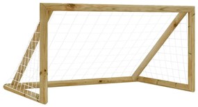 Baliza de futebol com rede 160x80x100 cm pinho impregnado