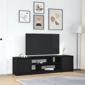 vidaXL Móvel de TV 188,5x41x50 cm derivados de madeira carvalho preto