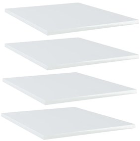 vidaXL Prateleiras para estante 4 pcs 40x50x1,5cm contraplacado branco