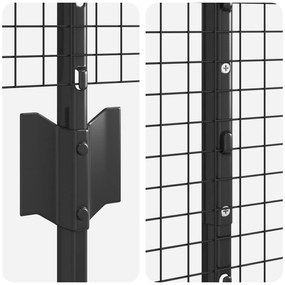 Conjunto de Cerca de Jardim 2 unidades Cinza Aço Galvanizado