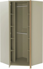 Roupeiro de canto Fiosono 101, Eucalipto, Carvalho, 195x95x95cm, 90 kg, Portas para roupeiro: Com dobradiças