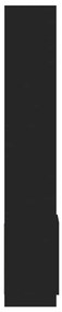 Armário alto 92x33x180 cm derivados de madeira preto