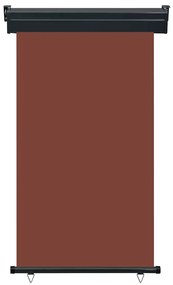 Toldo lateral para varanda 100x250 cm castanho