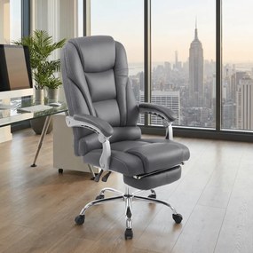 Cadeira de escritório Pacific com apoio de pés cinzenta