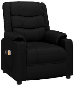 Poltrona de massagens elétrica couro artificial preto