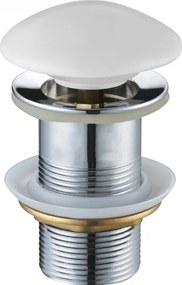 Mexen tampão click-clack redondo, branco cerâmico mate - 79910-01