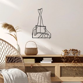 Acessório Decorativo de Parede i Love Reading – Preto – 42 x 69 cm