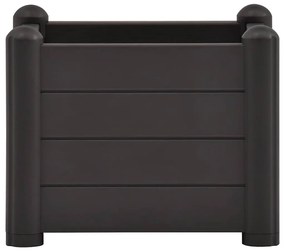 Canteiro elevado para jardim PP 43x43x35 cm antracite