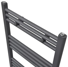 Aquecedor toalhas casa de banho liso 600 x 1160 mm cinza