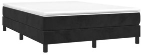 Estrutura de cama sem colchão 140x200 cm veludo preto