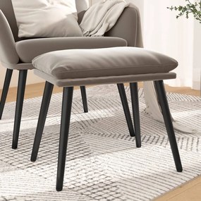 vidaXL Apoio de pés 45x29,5x35 cm veludo cinzento-claro