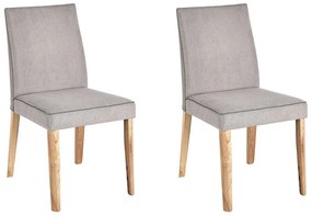 Conjunto de 2 cadeiras em cinzento claro PHOLA Beliani