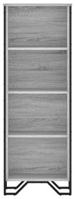 Estante 50x31x137,5 cm derivados de madeira cinzento sonoma
