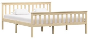 Estrutura de cama em pinho maciço 160x200 cm cor natural