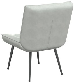 Cadeira de descanso 64x74x84 cm veludo cinzento-claro