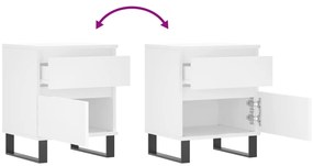 Mesa de cabeceira 40x35x50 cm derivados de madeira branco
