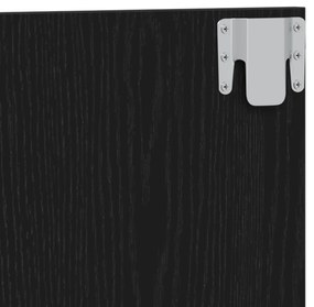 Cabeceira de Cama vidaXL Carvalho Preto 120x1,5x80 cm Madeira Engineer