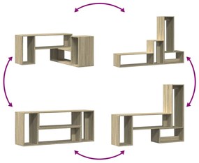 Móveis TV 2 pcs 100x30x50 cm derivados madeira carvalho sonoma