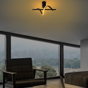 Candeeiro de Teto Likma – Preto – 41x16x25 cm