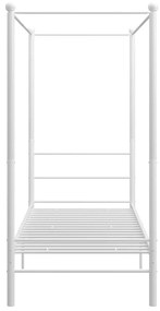 Estrutura de cama com dossel metal branco 90x200 cm