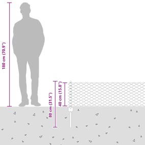 Postes de Cerca vidaXL 11 pcs Canal U Cinza 40 cm Aço