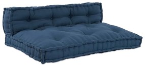 vidaXL Almofada de Sofá Pallet 2 pcs Índigo 60 x 40 cm Algodão