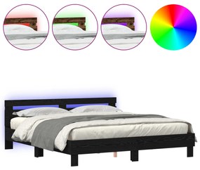 Estrado de Cama de Madeira Carvalho preto Madeira sólida