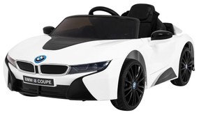 Carro elétrico para Crianças 12V BMW I8 LIFT Rodas de EVA, Assento de couro Branco