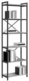 Estante Sonoma cinzento 60 x 30 x 188 cm Madeira e aço