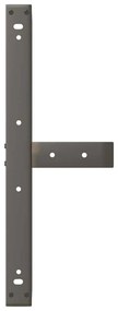 Pés para mesa de centro em forma de T, 2 peças, preto, 60x25x(30-31) c