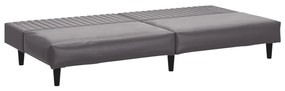 2 pcs conjunto de sofás couro artificial cinzento