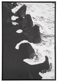 Quadro com motivo marinho em preto e branco 63 x 93 cm SIZIANO Beliani