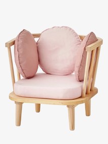 Cadeirão Retro rosa claro liso