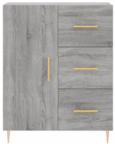 Armário alto 69,5x34x180 cm derivados de madeira sonoma cinza
