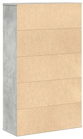 Estante 60x24x101,5 cm derivados de madeira cinzento cimento