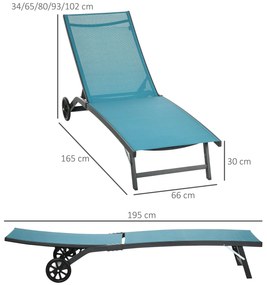 Conjunto de 2 Espreguiçadeiras Reclináveis de Jardim Espreguiçadeiras