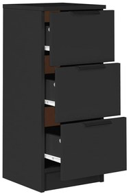 Aparadores 2 pcs 30x30x70 cm derivados de madeira preto