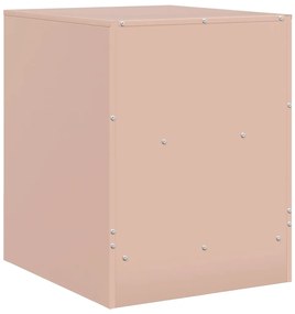 Mesa de cabeceira 34,5x39x44 cm aço rosa