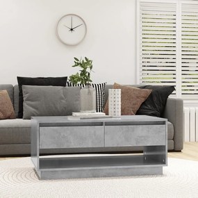 vidaXL Mesa de centro 102,5x55x44cm derivados de madeira cinza cimento