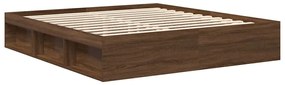 Estrutura de cama super king size 180x200 cm carvalho castanho