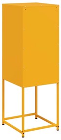Aparador alto 36x39x107 cm aço amarelo mostarda