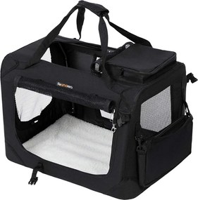 Transportadora para animais de estimação M 60 x 40 x 40 cm Preta