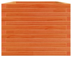 Vaso/floreira de jardim 90x60x46 cm pinho maciço castanho-mel