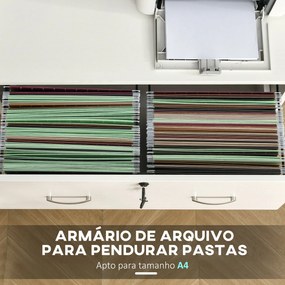 Vinsetto Armário com Gavetas para Escritório Armário de Arrumação de E