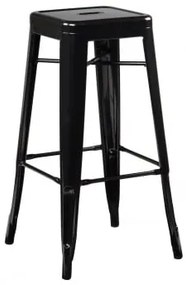Pack De 4 Bancos Altos Empilháveis Em Aço Lix Preto & ↑75 Cm - Sklum