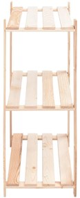 3 unidades arrumação 3 prateleiras 80x38x90cm pinho 150 kg