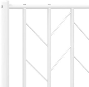 Estrutura de cama com cabeceira 140x200 cm metal branco