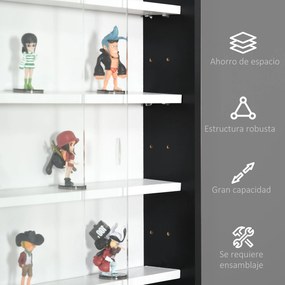 Vitrine de Parede de Madeira com Prateleiras Ajustáveis e 2 Portas Cor